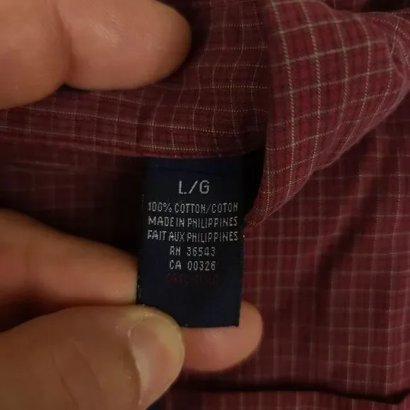 Gant Plaid Button Down Shirt Mens Large Red Cotton - Picture 3 of 14